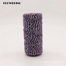 Custom Manufactured Wholesale Cotton Rope New 2mm X 100m Purple/White